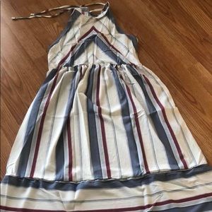 Red, white and blue maxi dress